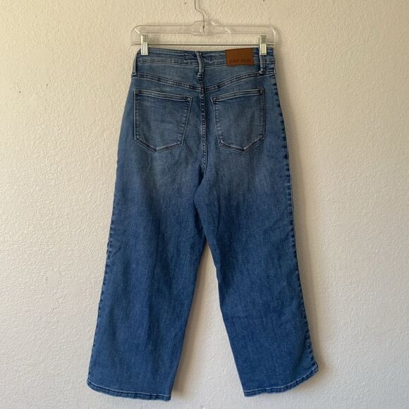 JUDY BLUE HIGH WAISTED BRAID SIDE SEAM DETAIL CROP WIDE Size 28 - Picture 7 of 7